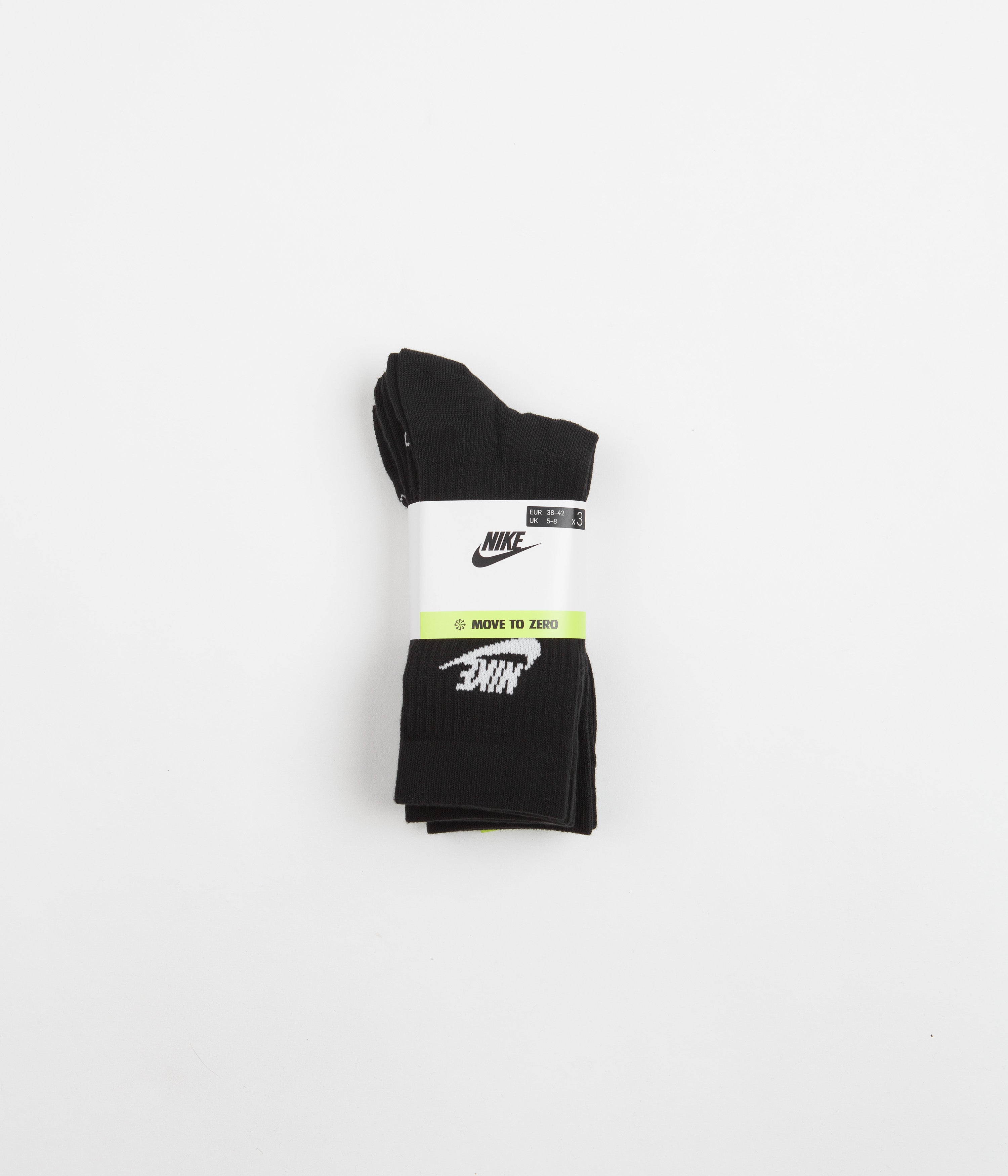 Nike Everyday Essential Crew Socks (3 Pair) Black / White / White