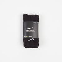 Nike Everyday Lightweight Training Crew Socks (3 Pair) - Black / White thumbnail