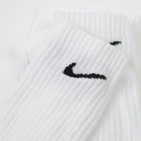 Nike Everyday Lightweight Training Crew Socks (3 Pair) - White / Black thumbnail