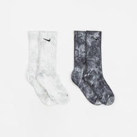 Nike Everyday Plus Tie-Dye Crew Socks (2 Pair) - Grey / Multi thumbnail