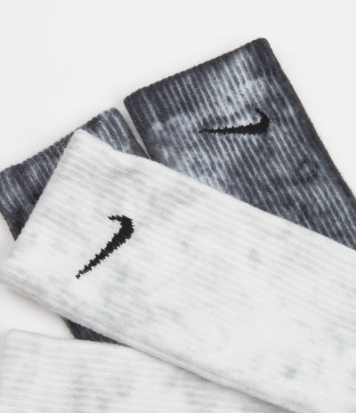 Nike Everyday Plus Tie-Dye Crew Socks (2 Pair) - Grey / Multi