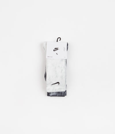 Nike Everyday Plus Tie-Dye Crew Socks (2 Pair) - Grey / Multi