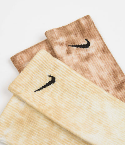 Nike Everyday Plus Tie-Dye Crew Socks (2 Pair) - Orange / Multi