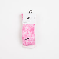 Nike Everyday Plus Tie-Dye Crew Socks (2 Pair) - Pink / Multi thumbnail