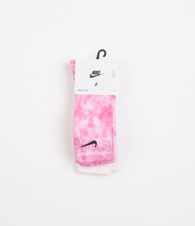 Nike Everyday Plus Tie-Dye Crew Socks (2 Pair) - Pink / Multi