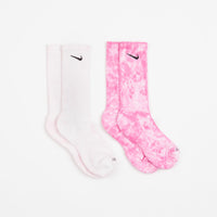 Nike Everyday Plus Tie-Dye Crew Socks (2 Pair) - Pink / Multi thumbnail