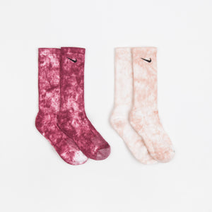 NIKE CHAUSSETTES X2 ANKLE TIE DYE EVERYDAY VERT/MULTICOLORE - CHAUSSETTE  HOMME