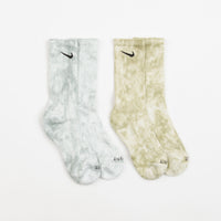 Nike Everyday Plus Tie-Dye Crew Socks (2 Pair) - Yellow / Multi thumbnail