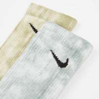 Nike Everyday Plus Tie-Dye Crew Socks (2 Pair) - Yellow / Multi thumbnail