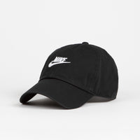 Nike Heritage 86 Futura Washed Cap - Black / Black / White thumbnail