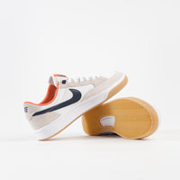 Nike SB Adversary Premium Shoes - White / Midnight Navy - Turf Orange thumbnail