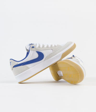 nike sb adversary summit white & blue skate shoes