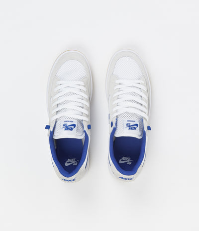 nike sb adversary summit white & blue skate shoes