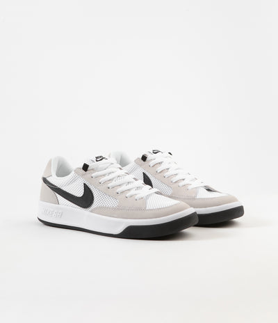 Nike SB Adversary Shoes - White / Black - White