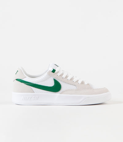 Nike SB Adversary Shoes - White / Pine Green - White - White