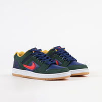 Nike SB Air Force II Low Shoes - Midnight Green / Habanero Red - Blue Void thumbnail