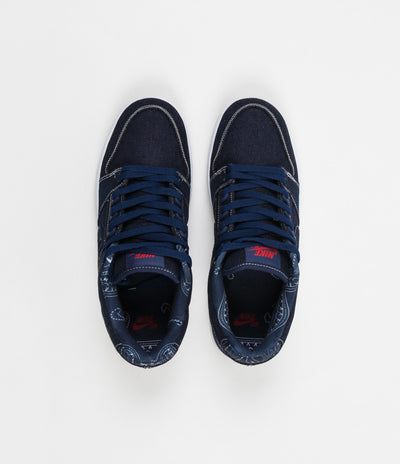 Nike SB Air Force II Low Shoes - Binary Blue / Binary Blue - White