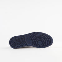 Nike SB Air Jordan 1 Low Shoes - Midnight Navy / Metallic Silver - White thumbnail