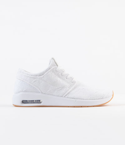 Nike SB Air Max Janoski 2 Shoes - White / White - Gum Yellow