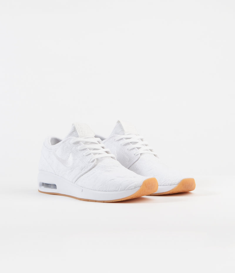 Nike SB Air Max Janoski 2 Shoes - White / White - Gum Yellow | Flatspot