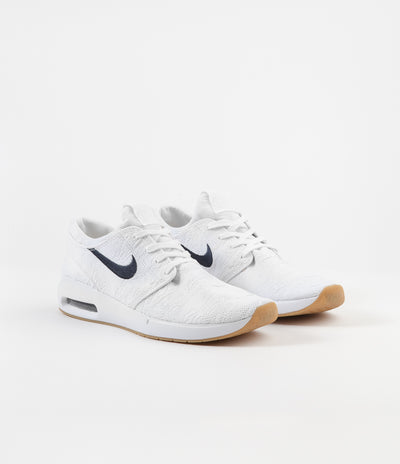 Nike SB Air Max Stefan Janoski 2 Shoes - White / Obsidian - Celestial Gold