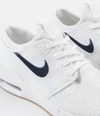 Nike SB Air Max Stefan Janoski 2 Shoes - White / Obsidian - Celestial Gold