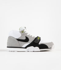 Nike SB Air Trainer I Orange Label Shoes - Medium Grey / Black - White - Chlorophyll