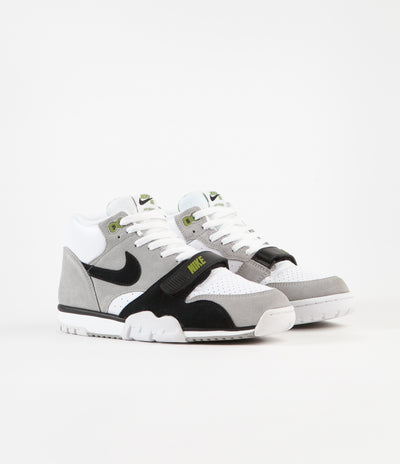 Nike SB Air Trainer I Orange Label Shoes - Medium Grey / Black - White - Chlorophyll