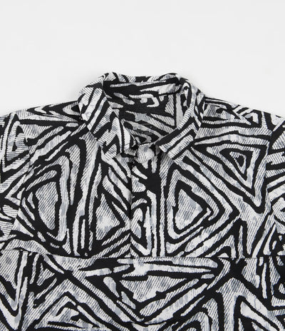 Nike SB All Over Print Woven Polo Shirt - Particle Grey / Summit White / Black