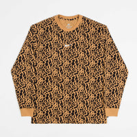 Nike SB Animal Print Long Sleeve T-Shirt - Elemental Gold / Black thumbnail