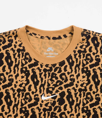 Nike SB Animal Print Long Sleeve T-Shirt - Elemental Gold / Black