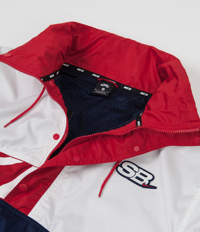 Nike SB Anorak Jacket - Midnight Navy / White / University Red / White