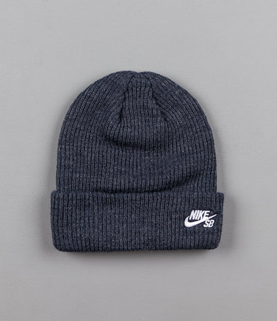 Nike SB Fisherman Beanie - Obsidian Heather / White