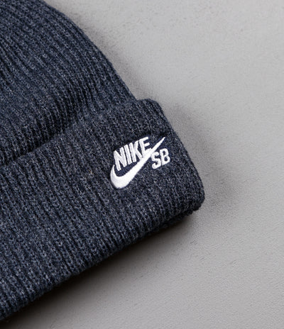 Nike SB Fisherman Beanie - Obsidian Heather / White