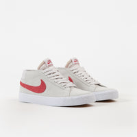 Nike SB Blazer Chukka Shoes - Vast Grey / Crimson thumbnail