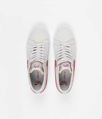 Nike SB Blazer Chukka Shoes - Vast Grey / Crimson