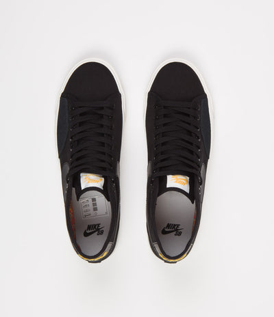 Nike SB Blazer Court Mid Premium Shoes - Black / Black - Black - Sail