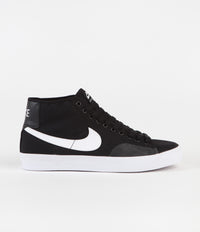 Nike SB Blazer Court Mid Shoes - Black / White - Black