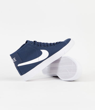 Nike SB Blazer Court Mid Shoes - Navy / White - Navy