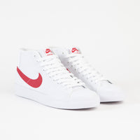 Nike SB Blazer Court Mid Shoes - White / University Red - White thumbnail