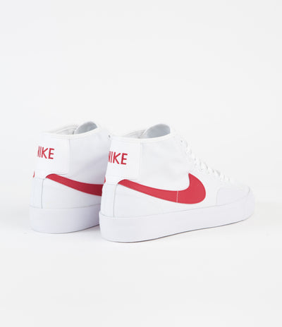 Nike SB Blazer Court Mid Shoes - White / University Red - White