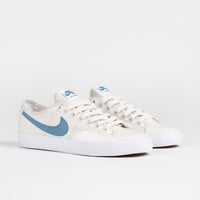 Nike SB Blazer Court Shoes - Phantom / Cerulean - Phantom - Gum Light Brown thumbnail