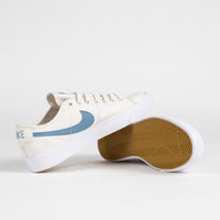 Nike SB Blazer Court Shoes - Phantom / Cerulean - Phantom - Gum Light Brown thumbnail