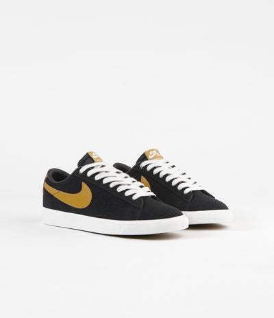 Nike SB Blazer Low GT Shoes - Black / Wheat - Summit White