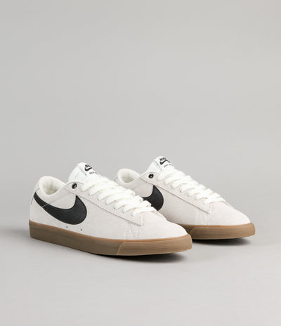 Nike SB Blazer Low GT Shoes - Ivory / Black - Gum Light Brown