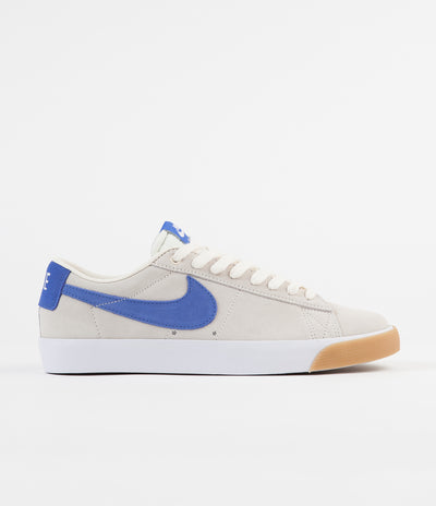 Nike SB Blazer Low GT Shoes - Pale Ivory / Pacific Blue - White