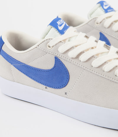 Nike SB Blazer Low GT Shoes - Pale Ivory / Pacific Blue - White