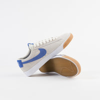 Nike SB Blazer Low GT Shoes - Pale Ivory / Pacific Blue - White thumbnail