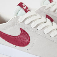 Nike SB Blazer Low GT Shoes - Sail / Cardinal Red - White - Gum Light Brown thumbnail