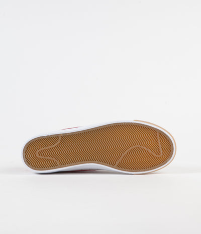 Nike SB Blazer Low GT Shoes - Sail / Cardinal Red - White - Gum Light Brown
